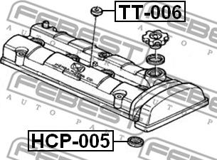 Febest HCP-005 - Pierścień uszczelniający, gniazdo świecy www.parts5.com