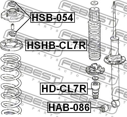 Febest HSB-054 - Razmačna cijev, amortizer www.parts5.com