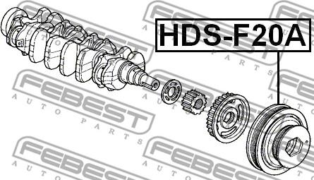 Febest HDS-F20A - Riemenscheibe, Kurbelwelle www.parts5.com