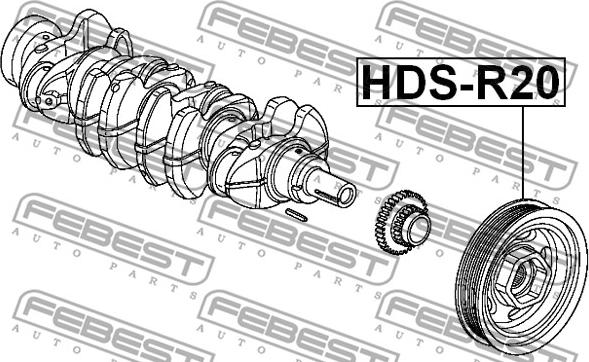 Febest HDS-R20 - Remenica, koljenasto vratilo www.parts5.com