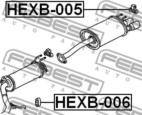 Febest HEXB-006 - Mounting Kit, exhaust system www.parts5.com