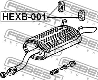 Febest HEXB-001 - Mounting Kit, exhaust system www.parts5.com