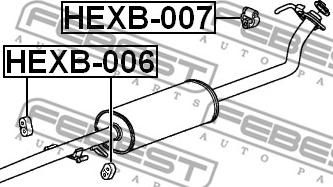 Febest HEXB-007 - Montáżna sada pre výfukový systém www.parts5.com