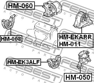 Febest HM-EKARR - Felfüggesztés, motor www.parts5.com