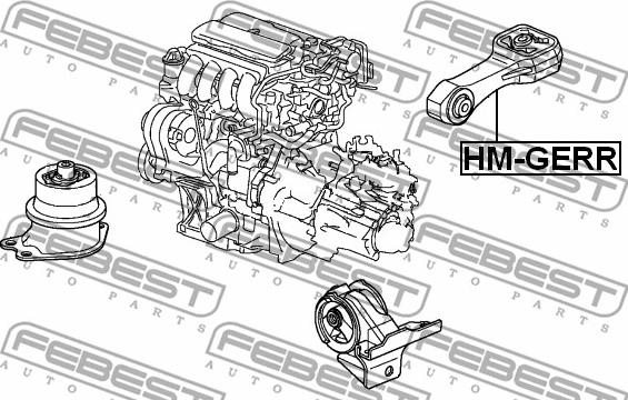 Febest HM-GERR - Holder, engine mounting parts5.com