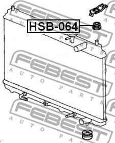 Febest HSB-064 - Zawieszenie, chłodnica www.parts5.com