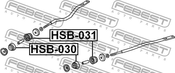 Febest HSB-031 - Тампон, носач www.parts5.com