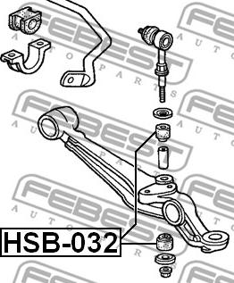 Febest HSB-032 - Bearing Bush, stabiliser www.parts5.com