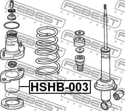 Febest HSHB-003 - Προστατευτικό κάλυμμα / φισούνα, αμορτισέρ www.parts5.com