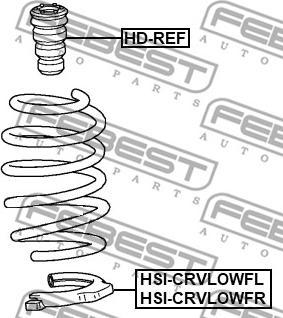 Febest HSI-CRVLOWFR - Пружинно легло - чиния www.parts5.com