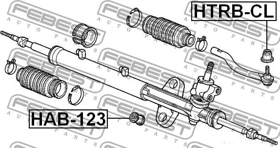 Febest HTRB-CL - Дистанционна тръба, амортисьор www.parts5.com