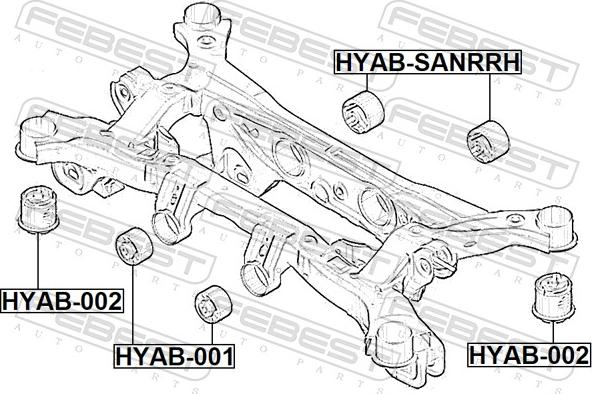 Febest HYAB-001 - Mounting, differential www.parts5.com