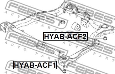 Febest HYAB-ACF2 - Mounting, axle beam www.parts5.com