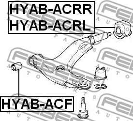 Febest HYAB-ACF - Bush of Control / Trailing Arm www.parts5.com