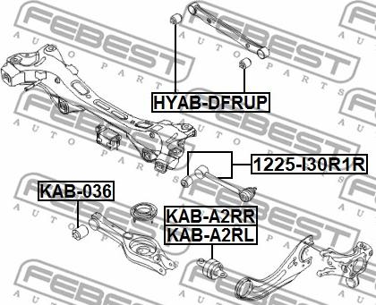 Febest HYAB-DFRUP - Bush of Control / Trailing Arm www.parts5.com