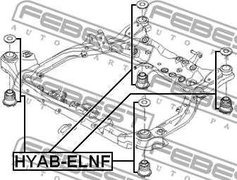 Febest HYAB-ELNF - Mounting, axle beam www.parts5.com