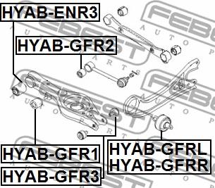 Febest HYAB-GFR1 - Bush of Control / Trailing Arm www.parts5.com