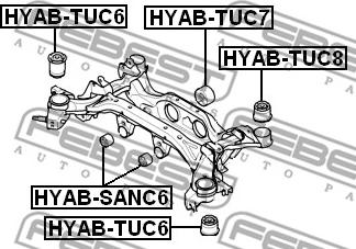 Febest HYAB-SANC6 - Rulment, diferential www.parts5.com