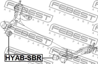 Febest HYAB-SBR - Mounting, axle beam www.parts5.com