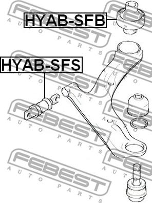 Febest HYAB-SFB - Bush of Control / Trailing Arm www.parts5.com