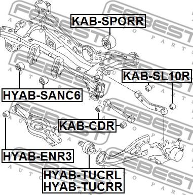 Febest KAB-SPORR - Mounting, differential www.parts5.com