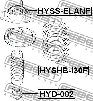 Febest HYD-002 - Προσκρουστήρας, ανάρτηση www.parts5.com