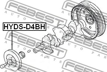 Febest HYDS-D4BH - Belt Pulley, crankshaft www.parts5.com