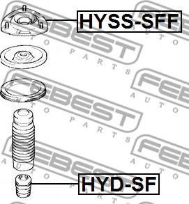 Febest HYSS-SFF - Amortisör yayı destek yatağı www.parts5.com