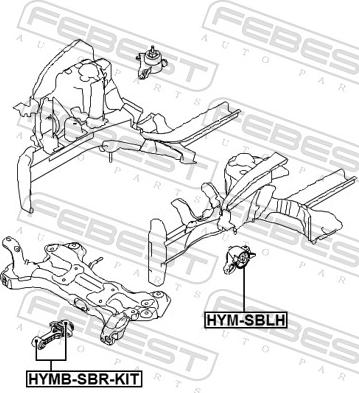 Febest HYMB-SBR-KIT - Holder, engine mounting www.parts5.com