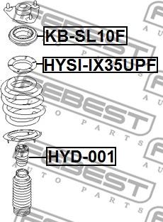 Febest HYSI-IX35UPF - Kotalni lezaj, oporni lezaj vzmetne noge www.parts5.com