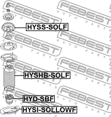 Febest HYSI-SOLLOWF - Caja de muelle www.parts5.com