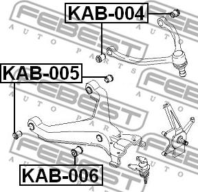 Febest KAB-004 - Csapágyazás, kormány www.parts5.com