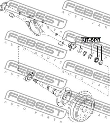 Febest KIT-SPR - Bearing, drive shaft parts5.com