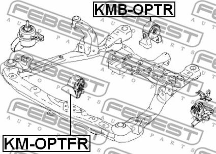 Febest KMB-OPTR - Holder, engine mounting www.parts5.com