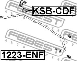 Febest KSB-CDF - Bearing Bush, stabiliser www.parts5.com