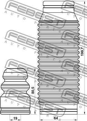 Febest KSHB-CERR-KIT - Dust Cover Kit, shock absorber parts5.com