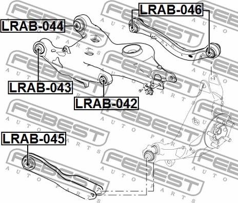 Febest LRAB-046 - Suport,trapez www.parts5.com