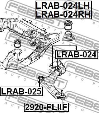 Febest LRAB-024LH - Suport,trapez www.parts5.com