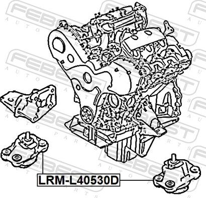 Febest LRM-L40530D - Holder, engine mounting parts5.com