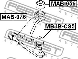 Febest MAB-056 - Uložení, řídicí mechanismus www.parts5.com