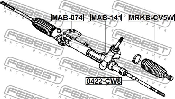 Febest MAB-141 - Mounting, steering gear www.parts5.com