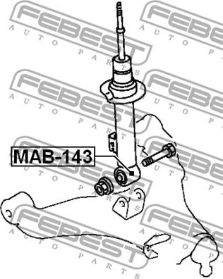 Febest MAB-143 - Bush, shock absorber www.parts5.com