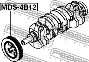 Febest MDS-4B12 - Fulie curea, arbore cotit www.parts5.com