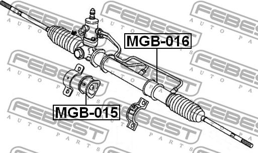 Febest MGB-016 - Mounting, steering gear www.parts5.com