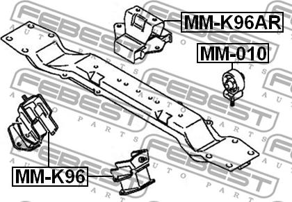 Febest MM-010 - Moottorin tuki www.parts5.com