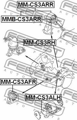 Febest MM-CS3ALH - Lagerung, Motor www.parts5.com