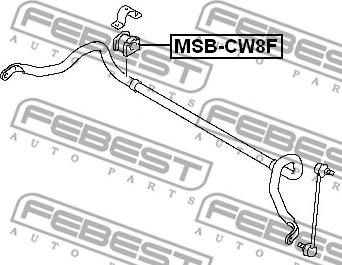 Febest MSB-CW8F - Casquillo del cojinete, estabilizador www.parts5.com