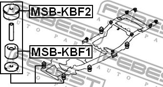 Febest MSB-KBF2 - Mounting, vehicle frame www.parts5.com