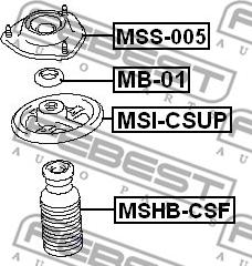 Febest MSI-CSUP - Spring Cap www.parts5.com