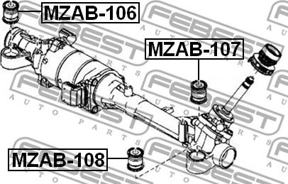 Febest MZAB-107 - Mounting, steering gear www.parts5.com